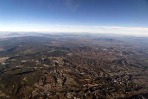 Mexiko Stadtgebiet Luftbild Panorama aus dem Flugzeug foto