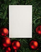 Frohe Weihnachten Papier Notiz Modell
