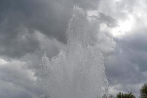 Springbrunnen-Splash-Detail aus nächster Nähe foto