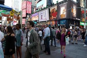 New York, USA - 25. Mai 2018 - Times Square voller Menschen foto