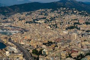 genua altstadt hafen luftaufnahme foto