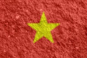 Textur der vietnamesischen Flagge als Hintergrund foto