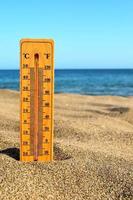 Thermometer am Strand foto