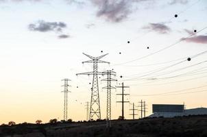 Ansicht des elektrischen Pols foto