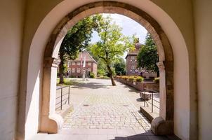 Blick auf das europäische Dorf foto