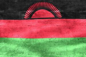 3d-illustration einer malawi-flagge - realistische wehende stoffflagge foto