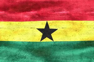 Ghana-Flagge - realistische wehende Stoffflagge foto