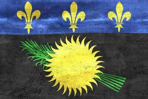 Guadeloupe-Flagge - realistische wehende Stoffflagge foto