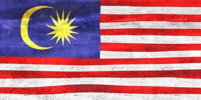 3D-Darstellung einer malaysischen Flagge - realistische wehende Stoffflagge foto