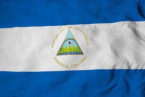 schwenkende Flagge Nicaraguas in 3D-Darstellung foto