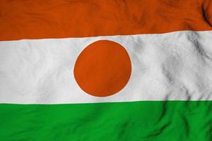 schwenkende Flagge von Niger in 3D-Darstellung foto