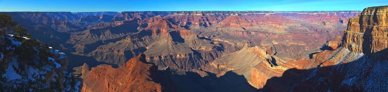 Panorama von der Südseite des Grand Canyon im Winter foto