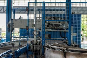 Palettenhandhabungsmaschine in der Industrie. foto