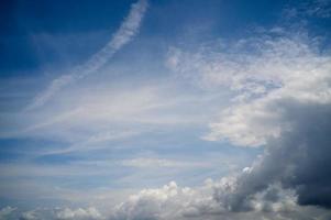 Himmel Wolke klar. Himmelblauer Hintergrund. foto