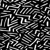 nahtlose handgezeichnete monochrome geometrische Muster, schwarz und weiß. foto