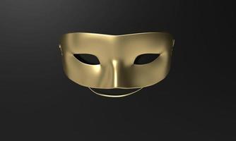 maske gesicht golden gelb farbe symbol dekoration ornament karneval kostüm party maskerade festival geheimnis venezianisch fantasie venedig mode theatralisch geheim oper show spaß schwarz background.3d render foto