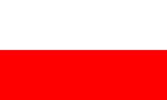 Polen-Flagge mit Stoffstruktur. Die polnische Flagge ist auf einem Sportstoff mit vielen Falten abgebildet. Sportteam-Banner. foto