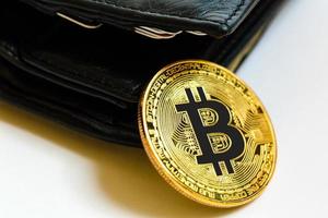 Bitcoin in der Brieftasche foto