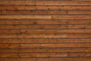 Holzstruktur Hintergrund. Teakholz. Wand aus horizontalen Holzbrettern foto