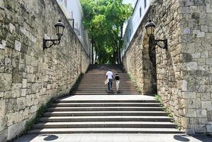 Schritte der Straße El Conde, Santo Domingo, Dominikanische Republik foto