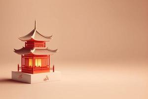 Chinesisches Neujahr 3D-Rendering-Dekoration foto