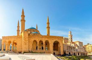 mohammad al-amin moschee und maronitische kathedrale saint georges im zentrum von beirut, libanon foto