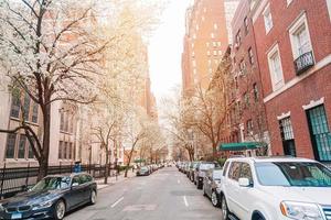 leere Straßen im Westdorf in New York, Manhattan, USA foto