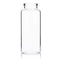 transparente glasflaschen für kosmetik, naturmedizin, ätherische öle oder andere flüssigkeiten isoliert auf weißem hintergrund.