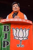 neu delhi, indien - 27. november 2022 - piyush goyal kabinettsminister und kernmitglied der bharatiya janata party bjp während einer kundgebung zur unterstützung des bjp-kandidaten vor den mcd-wahlen zur lokalen körperschaft 2022 foto