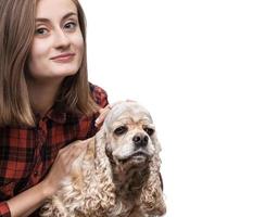 Mädchen mit Hund foto