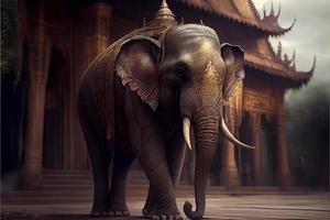 thailändischer elefantentag 13. märz ai generierte kunst foto
