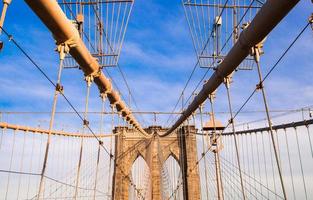 die Brooklyn Bridge, New York City, USA foto