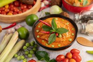 rotes Curry Huhn foto