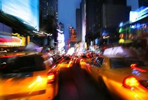 Beleuchtung und Nachtlichter von New York City foto