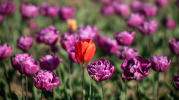 blühende tulpen frühlingshintergrund foto