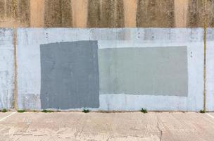 alte grau gestrichene Wand foto