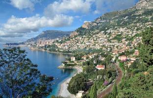 Blick nach Monaco, Côte d'Azur, Frankreich foto