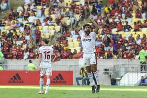 rio, brasilien, 21. januar 2022, gabriel barbosa gabigol spieler im spiel zwischen flamengo vs nova iguacu bis zur 03. runde der carioca-meisterschaft im maracana-stadion foto