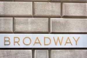New Yorker Straßenschild Broadway foto