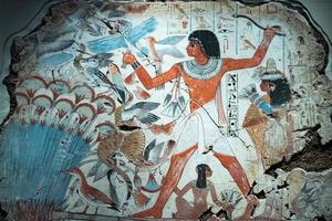 Ägypten Hieroglyphen im Tal der Könige foto