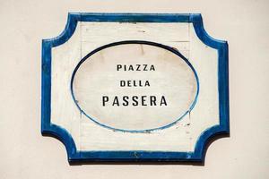 Piazza della Passera-Schild in Florenz foto