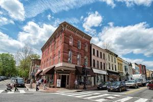 Washington DC, USA - 2. Mai 2014 - Passanten in Georgetown foto