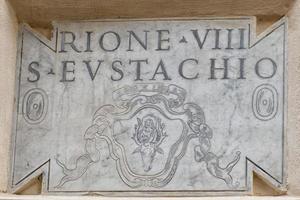 Rom Flachrelief Rione Sant Eustachio foto