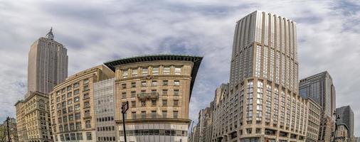 wolkenkratzer von new york city midtown ungewöhnliche aussicht foto