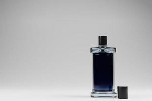Parfümflasche auf 3D-Rendering für Markenmodell foto