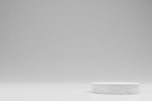 elegante weiße podiumsszene auf 3d-rendering für die produktpräsentation foto