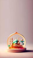 digitale 3d-illustration instagram geschichte social media ramadan mubrarak foto