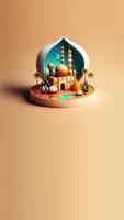 digitale 3d-illustration der islamischen social-media-instagram-geschichte foto