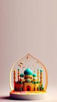 3d-illustration des ramadan kareem instagram social media story hintergrunds foto