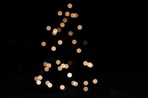 Weihnachtsbaum-Licht-Silhouette foto